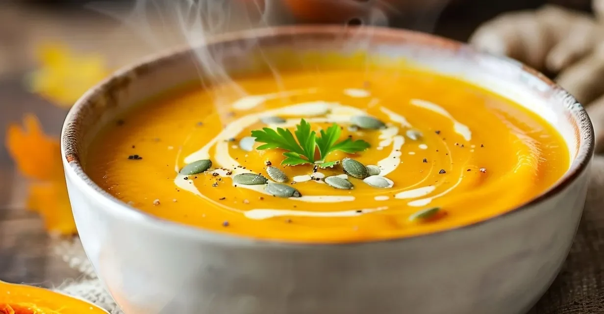 Ciorbă de dovleac cu ghimbir – Rețeta de toamnă pentru imunitate și digestie